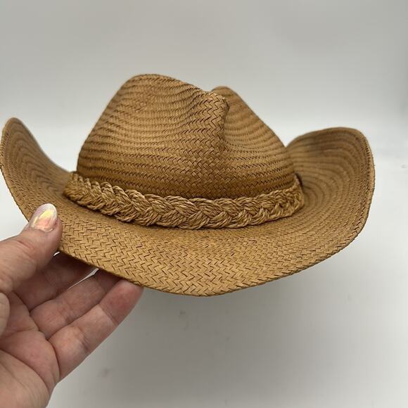 Conner Hats Organic Raffia Western Hat Size Small - Picture 7 of 9